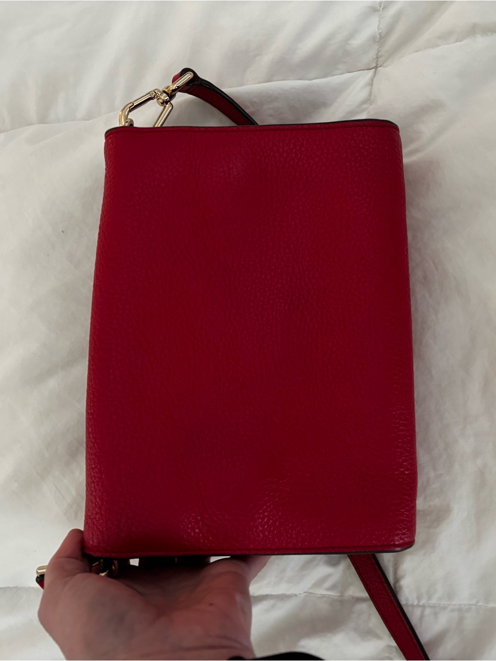 Tory Burch Red Leather Logo Crossbody with Gold-Tone Hardware - Picture 4 of 12